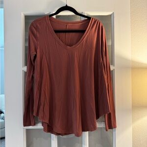 Lululemon Rust Long Sleeve Top